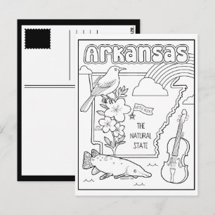 Cartão Postal arkKansas me coloriu colagem