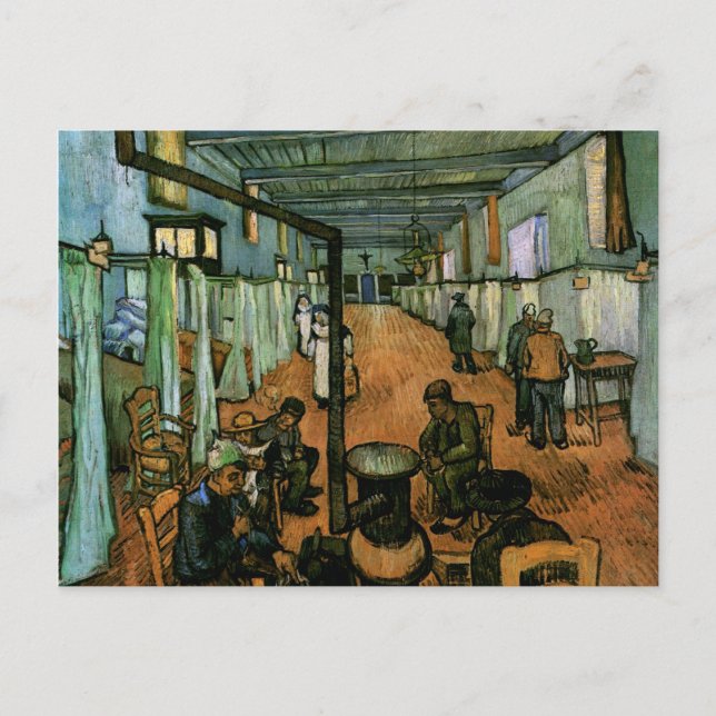 Cartão Postal Arles Hospital Ward, Vincent van Gogh (Frente)