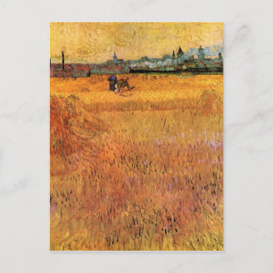 Cartão Postal Arles View from Wheat Fields de van Gogh