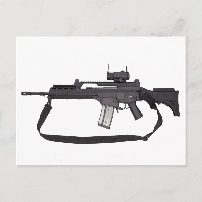 Cartão Postal Arma automática G36 (Frente)