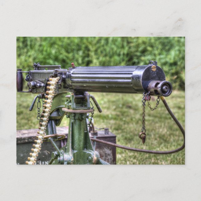 Cartão Postal Arma da Máquina Vickers (Frente)