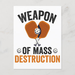 Cartão Postal Arma de Destruição em Massa Piada Esporte de Pickl