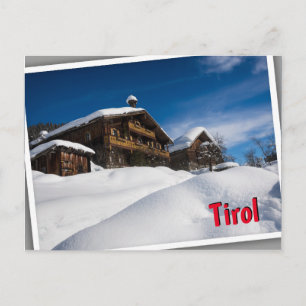 Cartão Postal Armações tradicionais de madeira em neve no Tiro