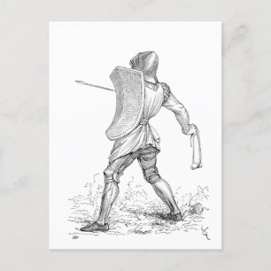 Cartão Postal Armadura do Cavaleiro Castile Slinger Medieval