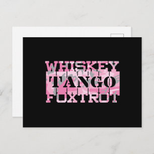 Cartão Postal Armário Whiskey Tango Foxtrot Pink Camo