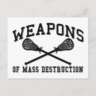 Cartão Postal Armas de Lacrosse de Destruição Maciça