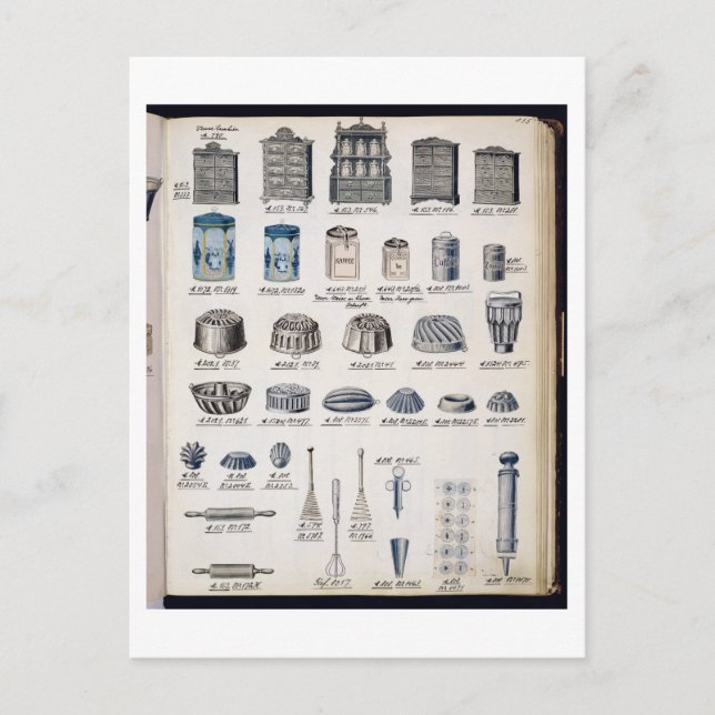 Cartão Postal Armazenamento e utensílios da cozinha de um (Frente)