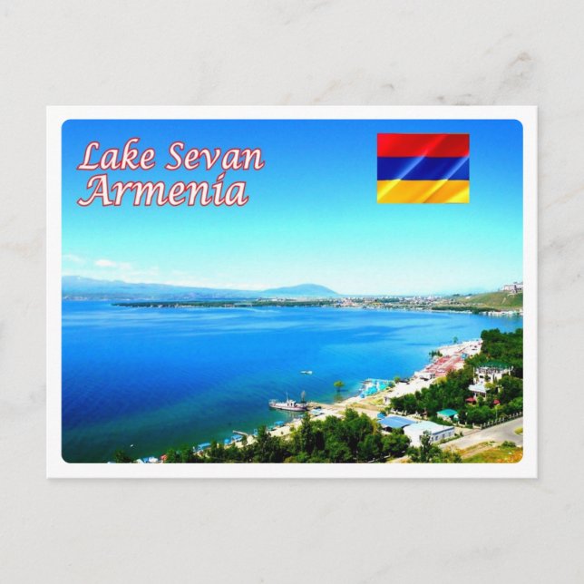 Cartão Postal Armênia - Gegharkunik - Lago Sevan - (Frente)