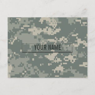 Cartão Postal Army ACU Camouflage Customizable