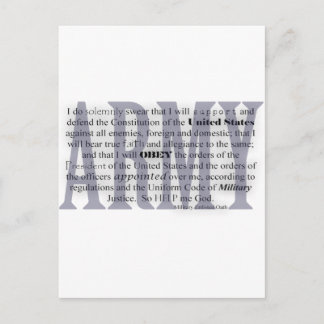 Cartão Postal army oath