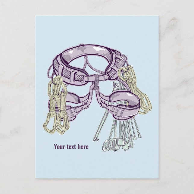 Cartão Postal Arnês e equipamento para trepagem (Frente)