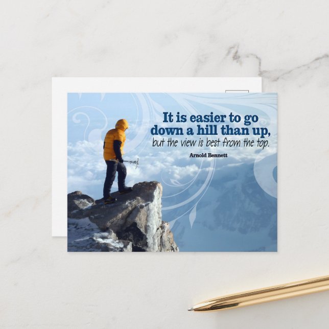 Cartão Postal Arnold Bennett Inspirational Cote "Visão superior" (Frente/Verso In Situ)
