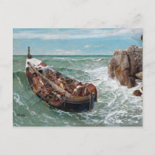 Cartão Postal Arnold Böcklin Odisseus e Polyphemus