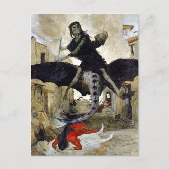 Cartão Postal Arnold Böcklin The Plague Poster (Frente)