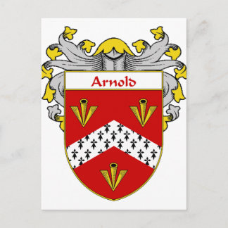 Cartão Postal Arnold Casaco de Armas/Crest Familiar (Mantled)