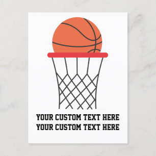 Cartão Postal Aro de Basquete Personalizado