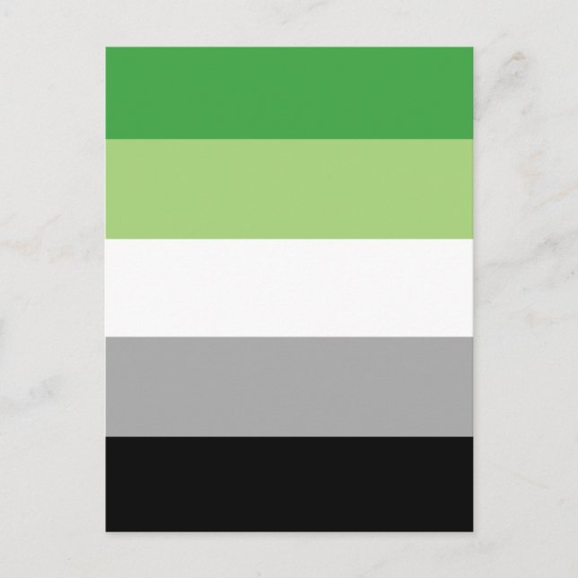 Cartão Postal Aromantic Pride Flag  Postkarte (Frente)