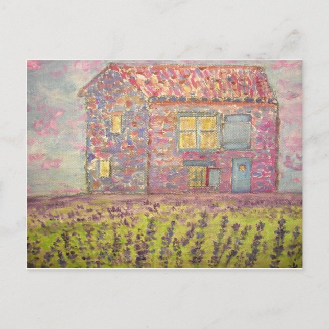 Cartão Postal Aromaterapia lavanda (Frente)