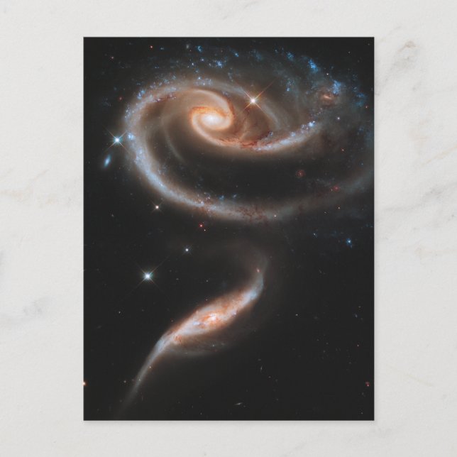 Cartão Postal Arp 273 Interagindo Galáxias Em Andromeda. (Frente)