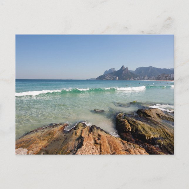 Cartão Postal Arpoador rocha no início de Ipanema (Frente)