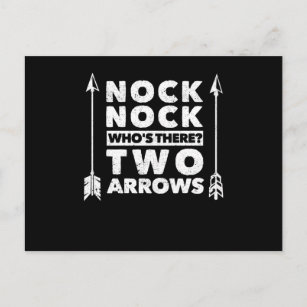 Cartão Postal Arqueiro engraçado Nock Nock Nock