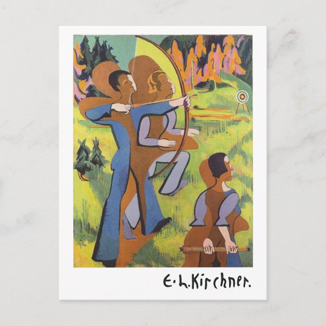 Cartão Postal Arqueiros (1935-1937) apresentada por Ernst Ludwig (Frente)