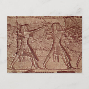 Cartão Postal Arqueiros, detalhes da caça a Ramsés III