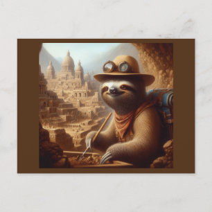 Cartão Postal Arqueólogo Preguiça