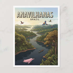 Cartão Postal Arquipélago Anavilhanas Novo Airão Brasil