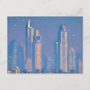 Cartão Postal Arquitetura da arte de Dubai