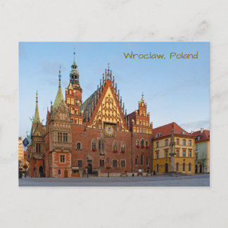 Cartão Postal Arquitetura da Câmara Municipal de Wroclaw Polônia