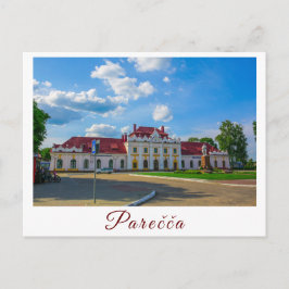Cartão Postal Arquitetura da Estação Belarus Porechye Parecca 