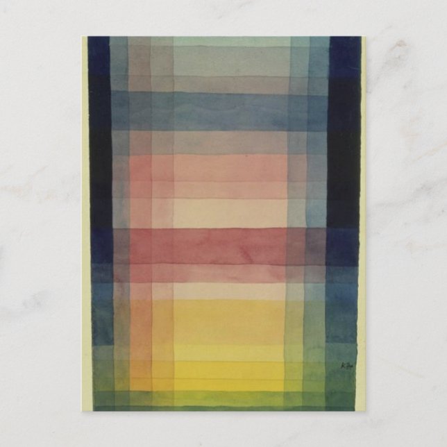 Cartão Postal Arquitetura da planície por Paul Klee (Frente)