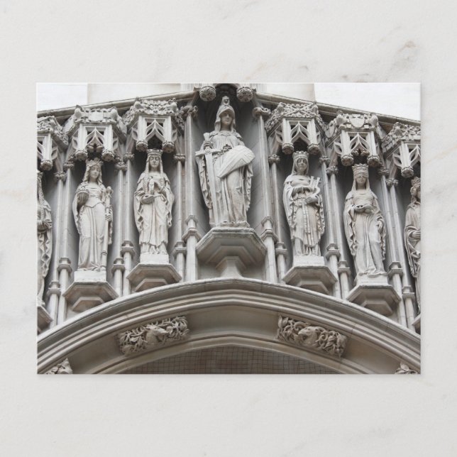 Cartão Postal arquitetura de abadia do westminster edifício bret (Frente)