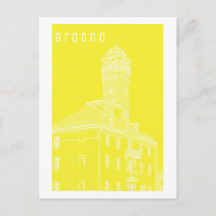 Cartão Postal Arquitetura de Grodno Belarus, Torre de Água