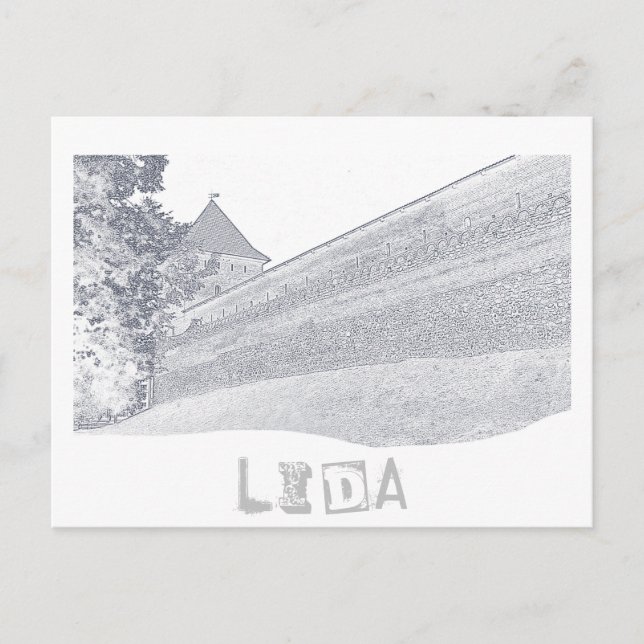 Cartão Postal Arquitetura do Castelo da Cidade da Bielorrússia L (Frente)