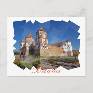 Cartão Postal Arquitetura do Castelo de Mir na Bielorrússia Cart