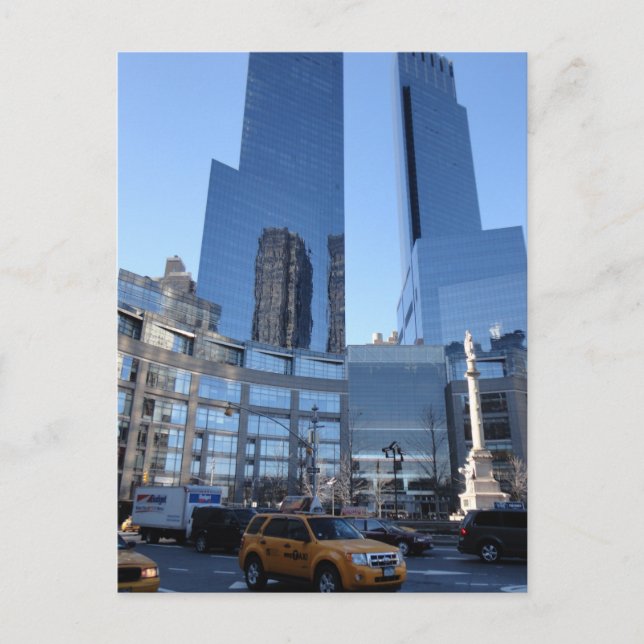 Cartão Postal Arquitetura do Círculo Columbus Nova Iorque NYC (Frente)