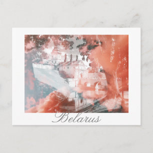 Cartão Postal Arquitetura do Palácio Nesvizh da Bielorrússia Car