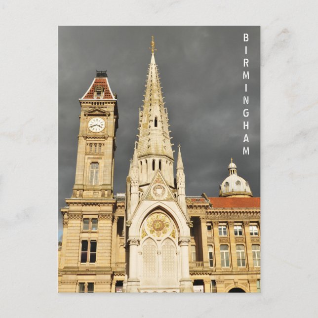 Cartão Postal Arquitetura em Birmingham, Inglaterra (Frente)