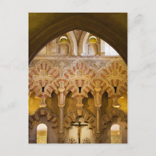 Cartão Postal Arquitetura Islâmica Interna Mezquita