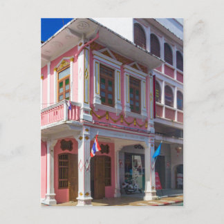 Cartão Postal Arquitetura portuguesa sino na cidade de Phuket
