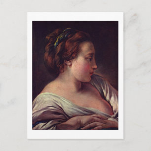 Cartão Postal Arquivo June Young Girl por Francois Boucher