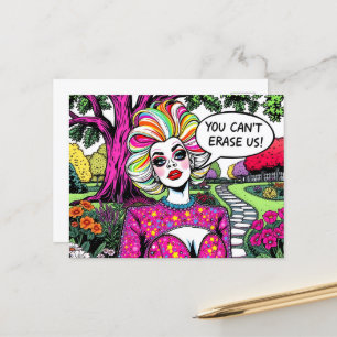 Cartão Postal Arraste A Rainha Que Não Nos Pode Apagar