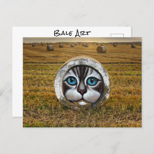 Cartão Postal Arrastões de Arte Arredondada Agricultores Hay Fie