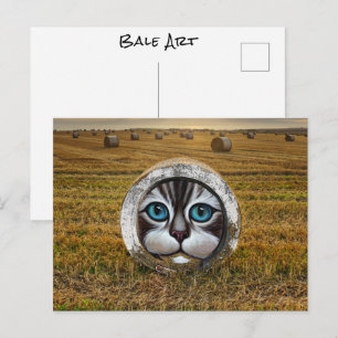 Cartão Postal Arrastões de Arte Arredondada Agricultores Hay Fie