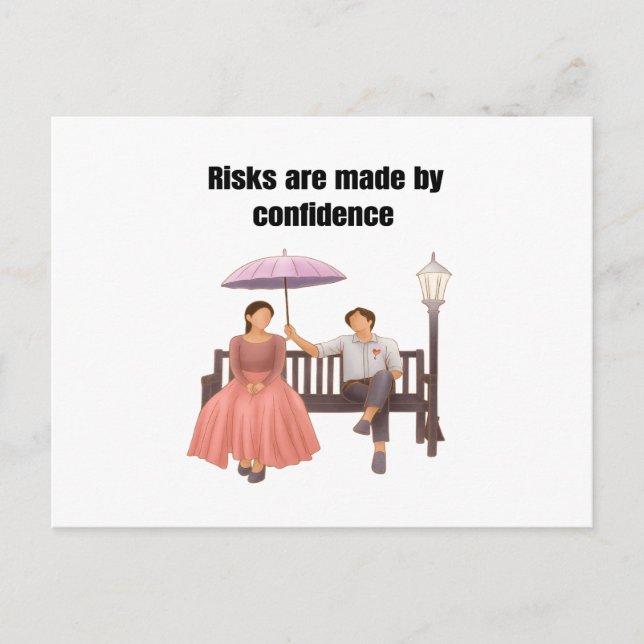 Cartão Postal Arrisca artistas de casais românticos (Frente)