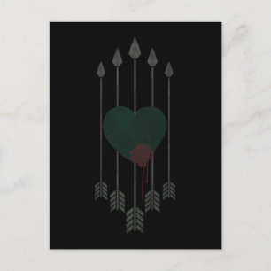 Cartão Postal Arrow Arrows Shot Through Heart