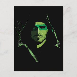 Cartão Postal Arrow | Green Arrow Green Stylized Cutout