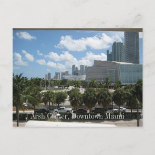 Cartão Postal Arsht Center, placa de Posto Miami Centro